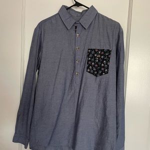 Jiberish Long-Sleeve Chambray Shirt